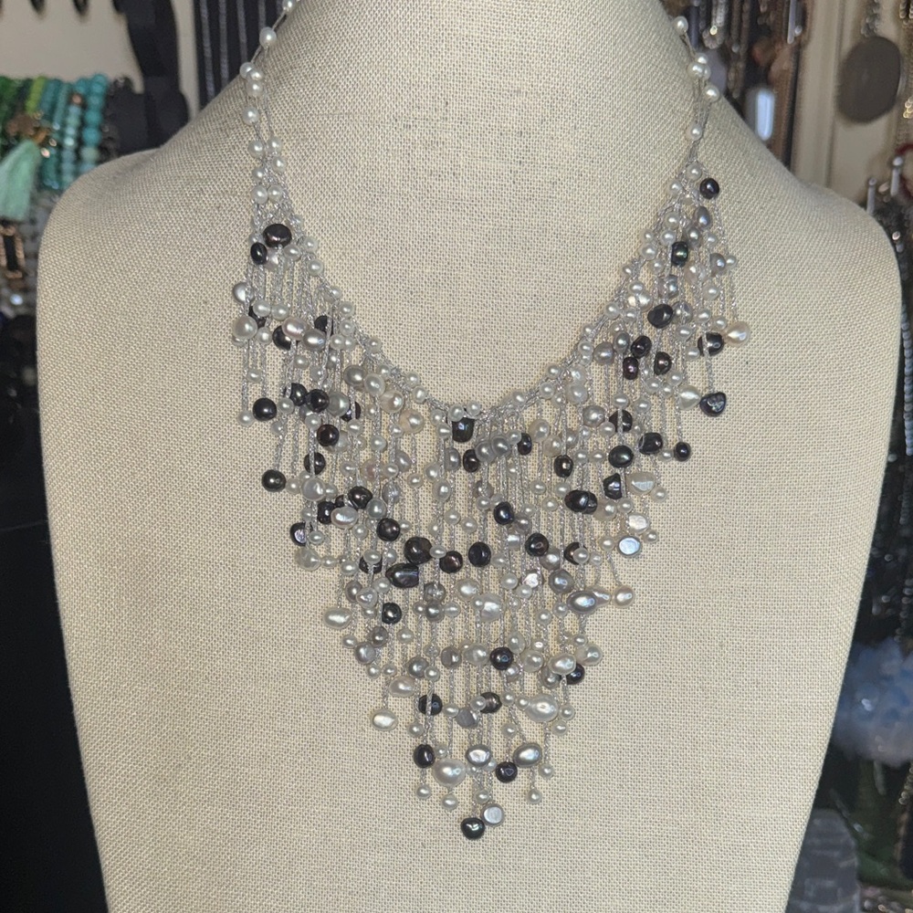 Freshwater Pearl Cascade 585/14K Necklace
